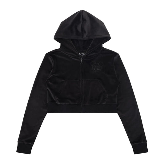Sad Girlz Cozy Black Zip Up