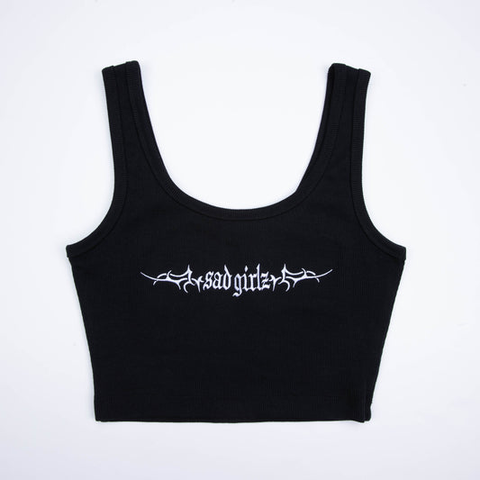 Sad Girlz Black Crop Top