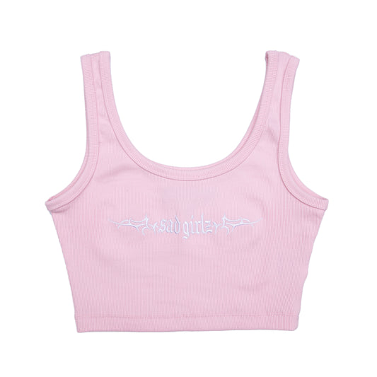 Sad Girlz Pink Crop Top