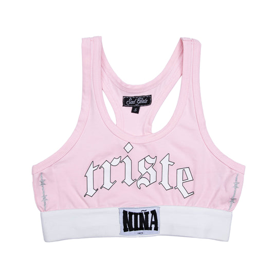 Sad Girlz Pink Boxing Top