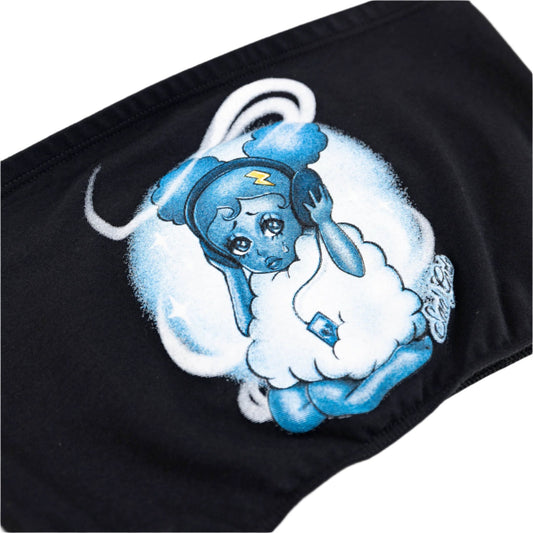 SADGIRL LA BLUE BLACK TUBE TOP