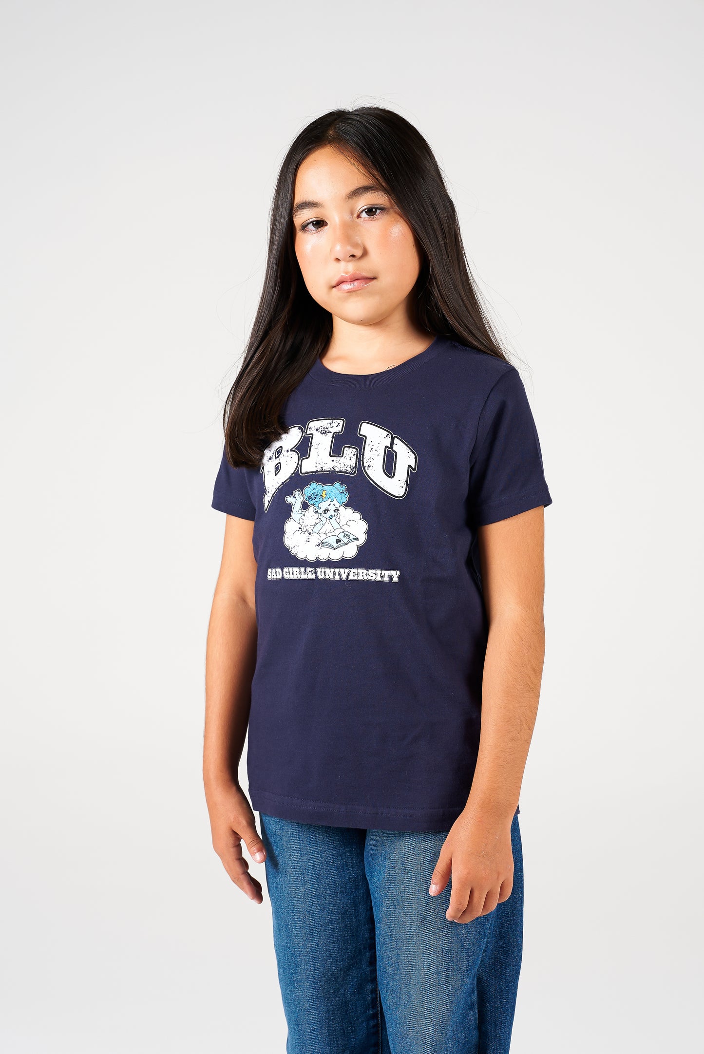 YOUTH VINTAGE BLU COLLEGE TEE