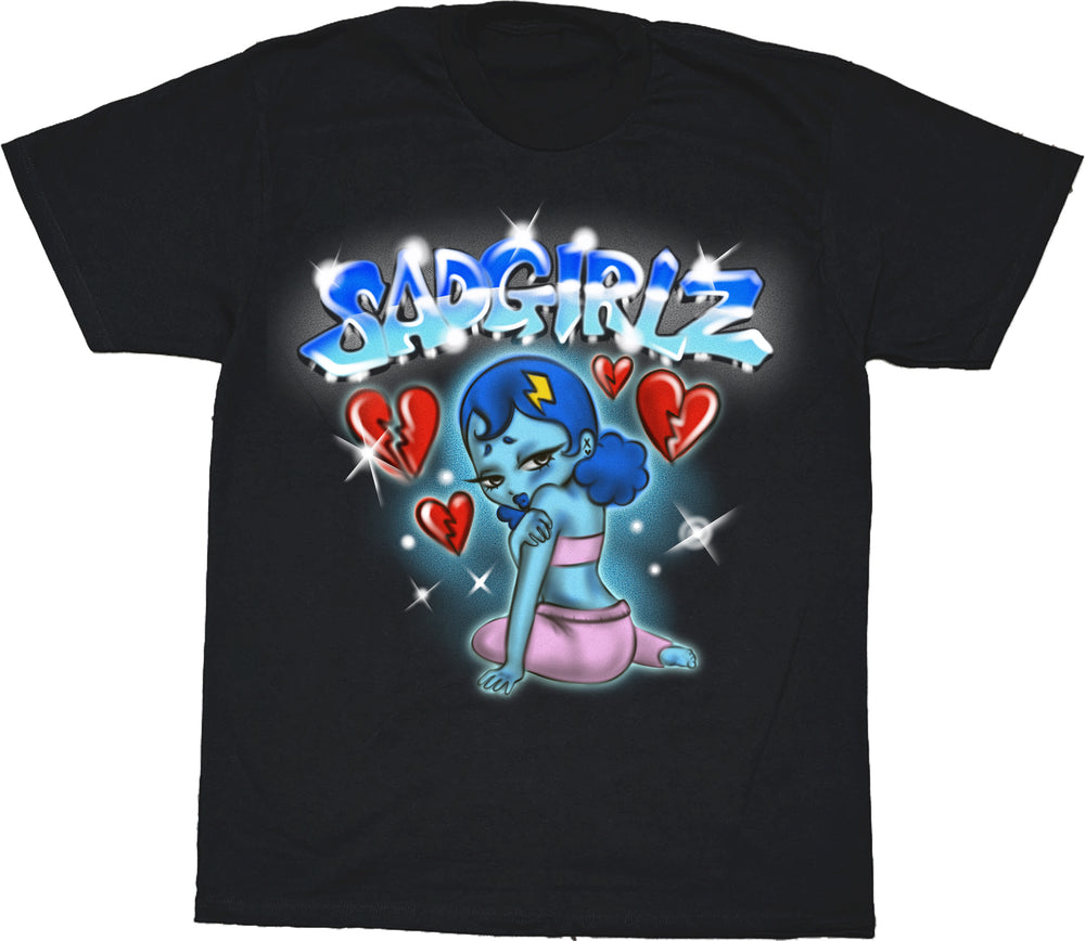 Sad Girlz Blu Airbrush Tee