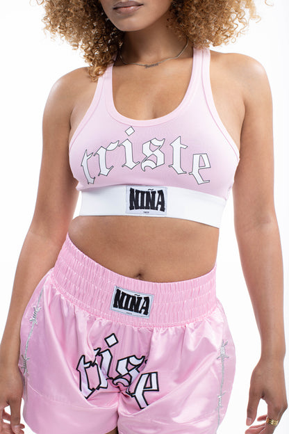 Sad Girlz Pink Boxing Top