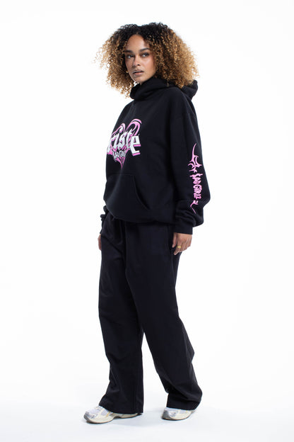 Triste Black Pullover Hoodie