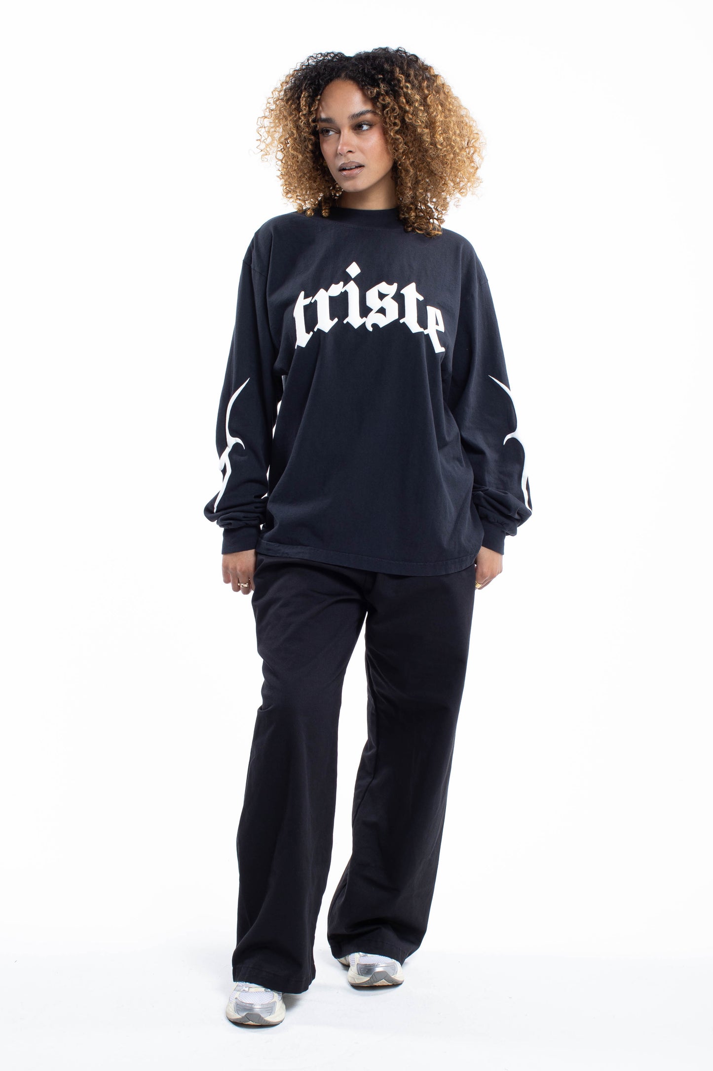 Triste Black Longsleeve Tee