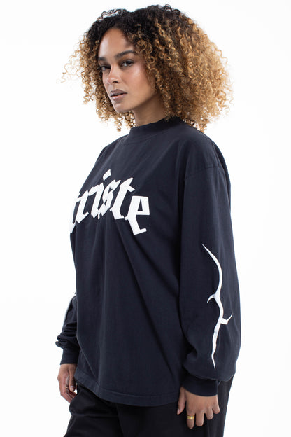 Triste Black Longsleeve Tee