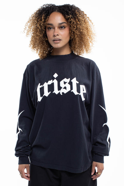 Triste Black Longsleeve Tee