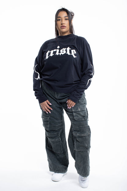Triste Black Longsleeve Tee