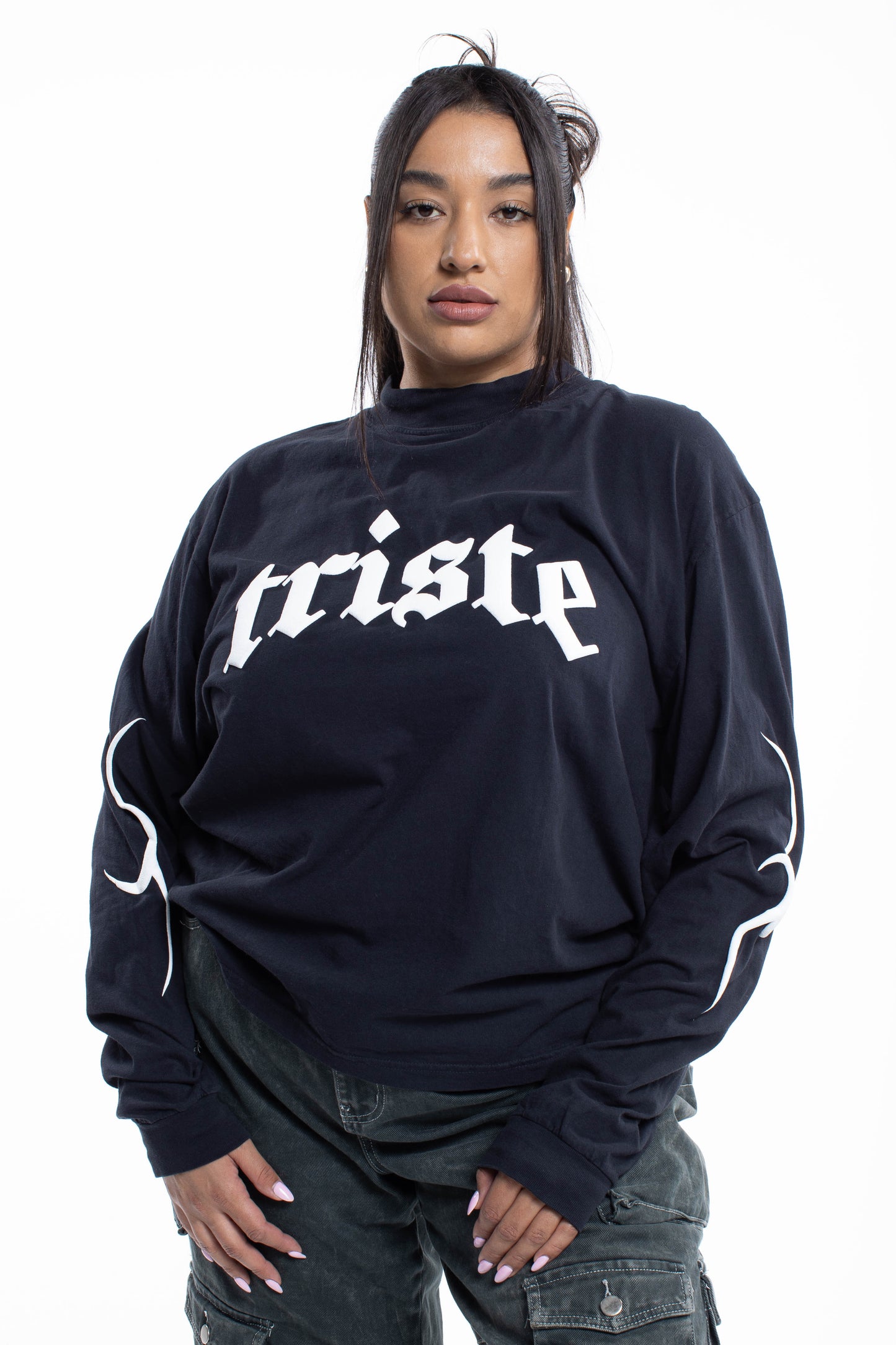Triste Black Longsleeve Tee