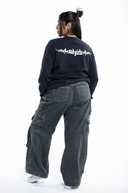 Triste Black Longsleeve Tee