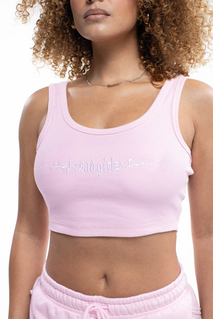 Sad Girlz Pink Crop Top