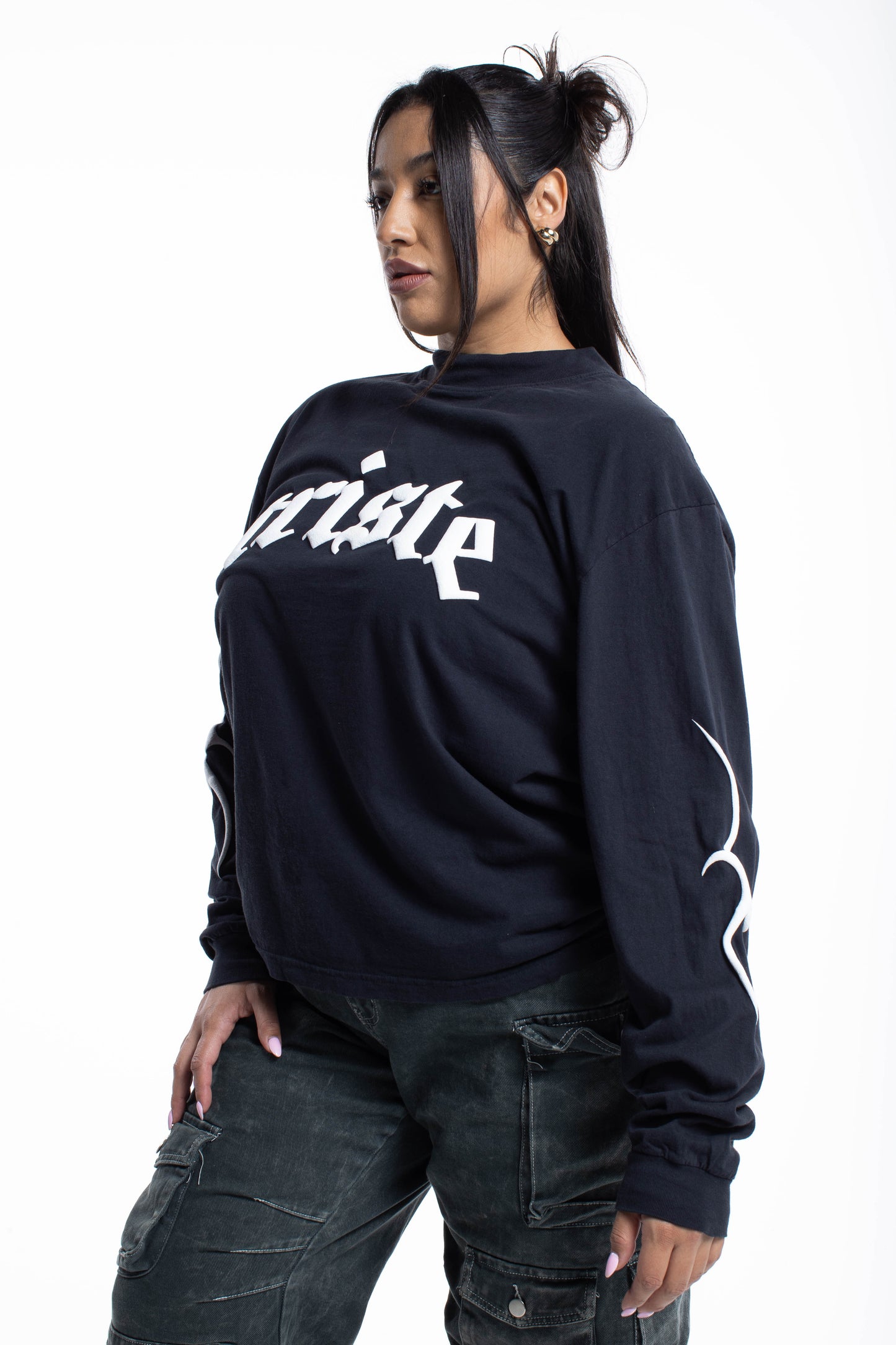 Triste Black Longsleeve Tee