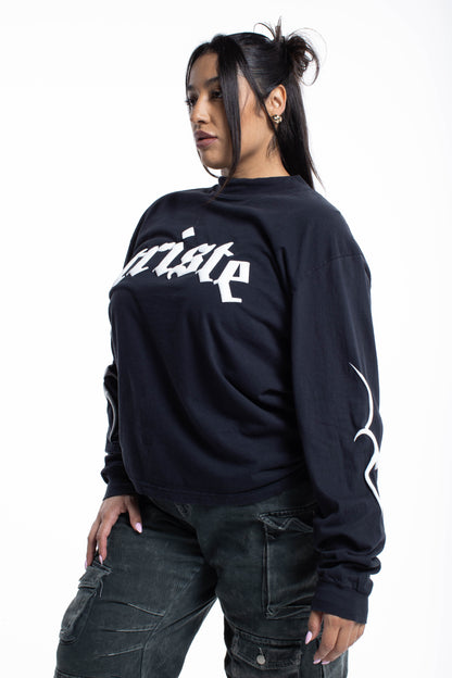 Triste Black Longsleeve Tee