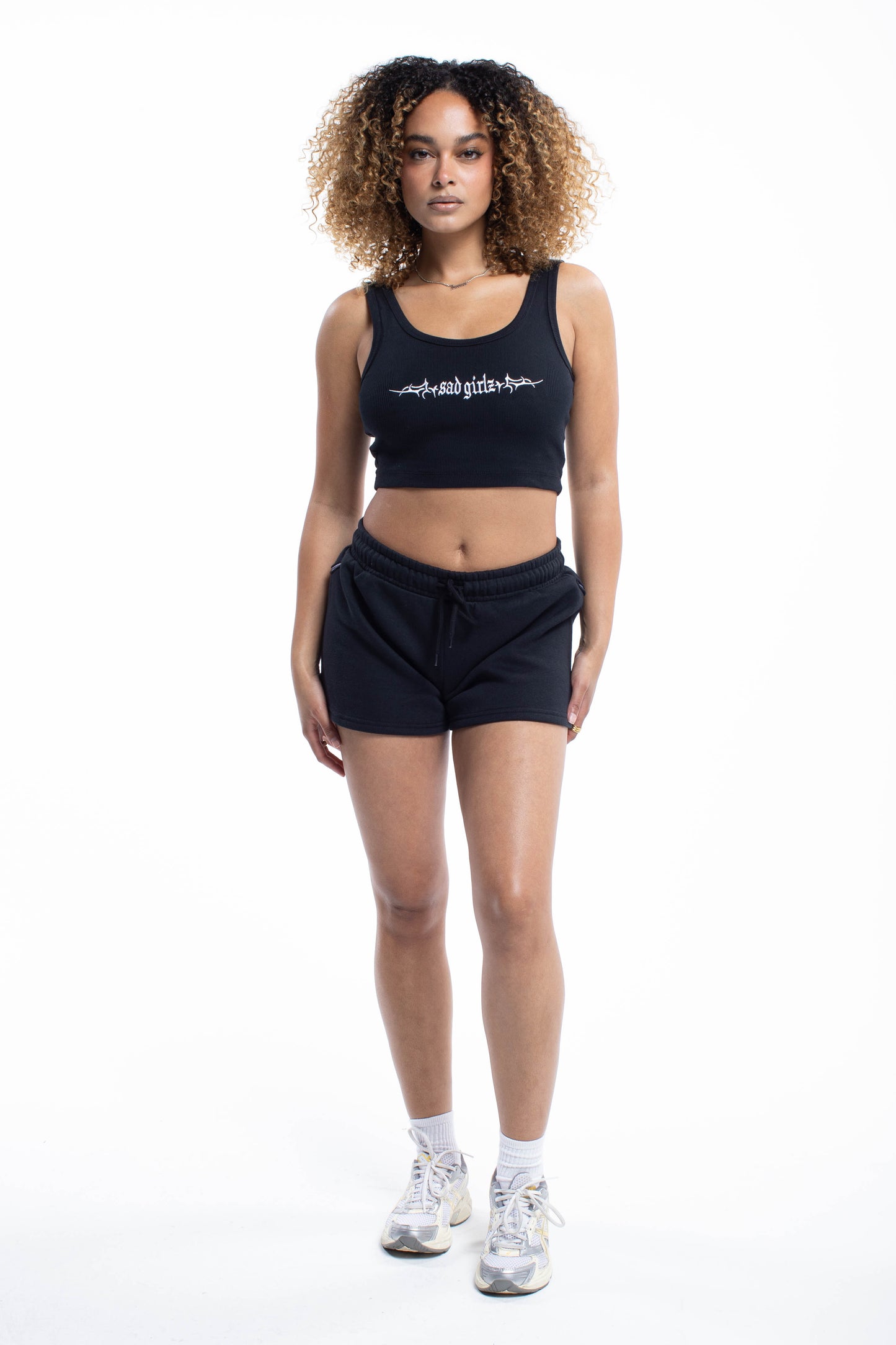 Sad Girlz Black Crop Top