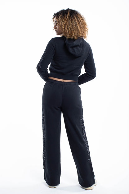 Sad Girlz Black Rhinestone Sweats