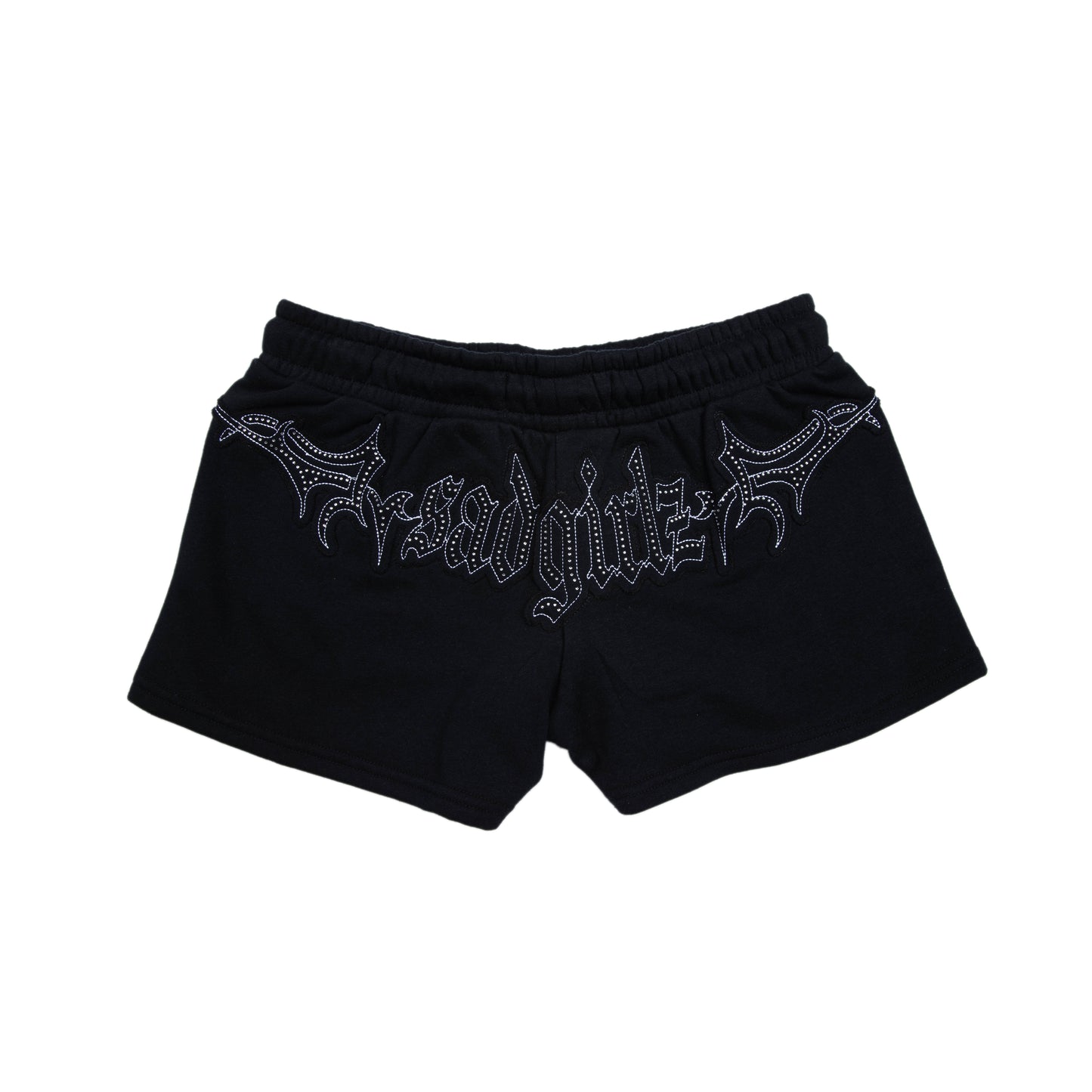 Sad Girlz Black Rhinestone Shorts