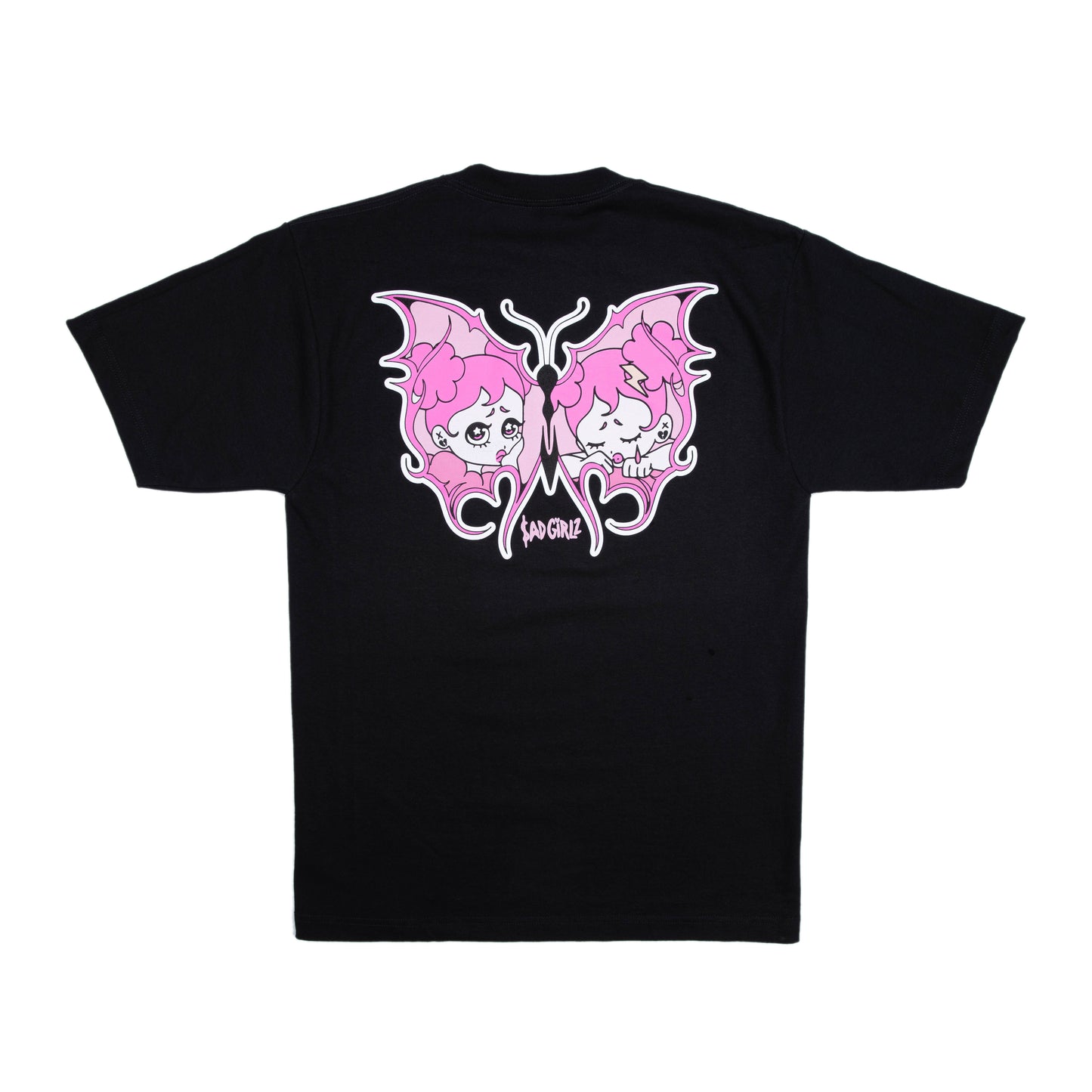 Sad Girlz Black Butterfly Tee