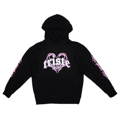 Triste Black Pullover Hoodie