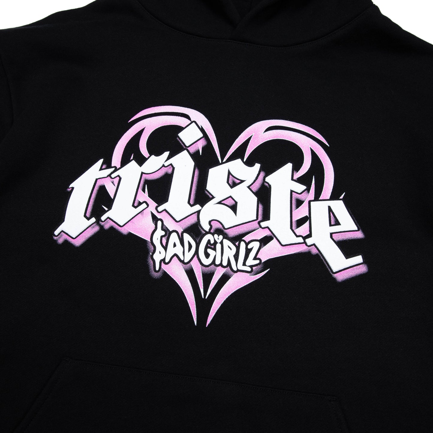 Triste Black Pullover Hoodie