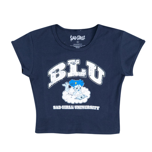 VINTAGE BLUE COLLEGE TEE