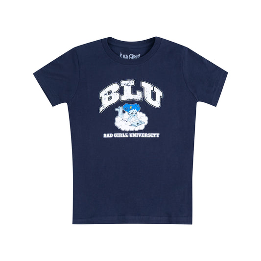YOUTH VINTAGE BLU COLLEGE TEE