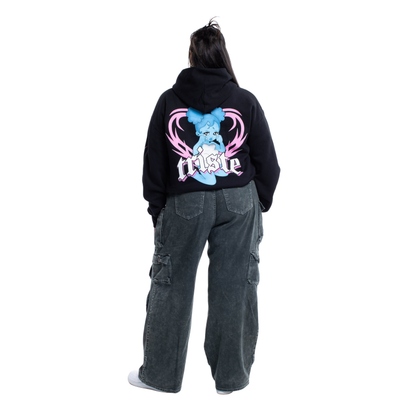 Sudadera con capucha negra Triste