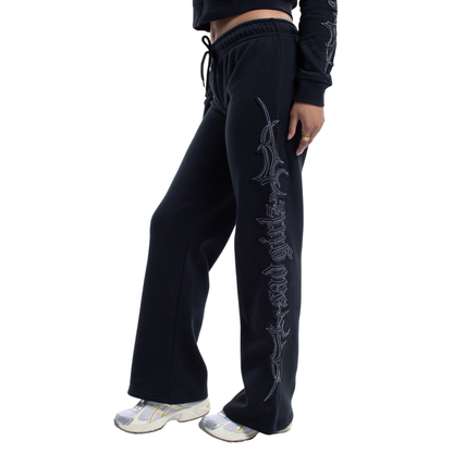 Sudadera negra con diamantes de imitación de Sad Girlz