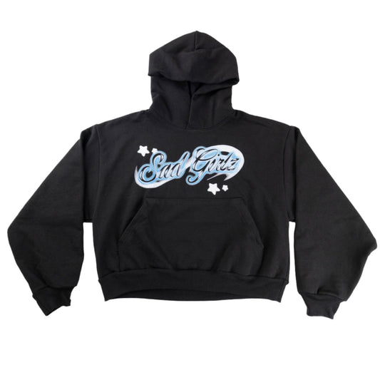 SADGIRL BLU AIRBRUSH PULLOVER HOODIE