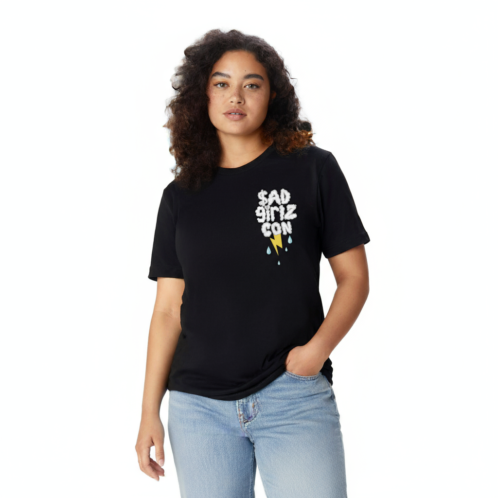 Sad Girlz Plushy Tee Black